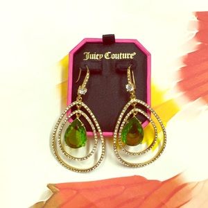 Emerald Pave Teardrop Orbital Earrings